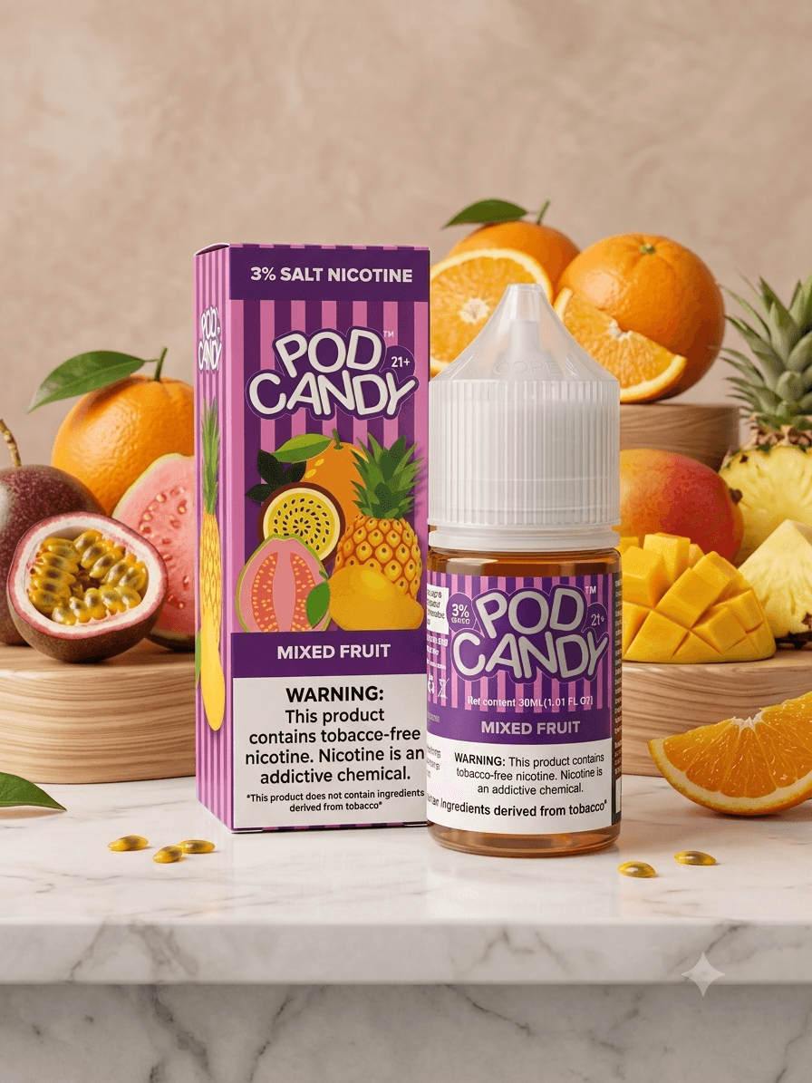 سالت نیکوتین پاد کندی 10 میلیلیتر طعم میکس فروت | Pod Candy Mixed Fruit 10mg