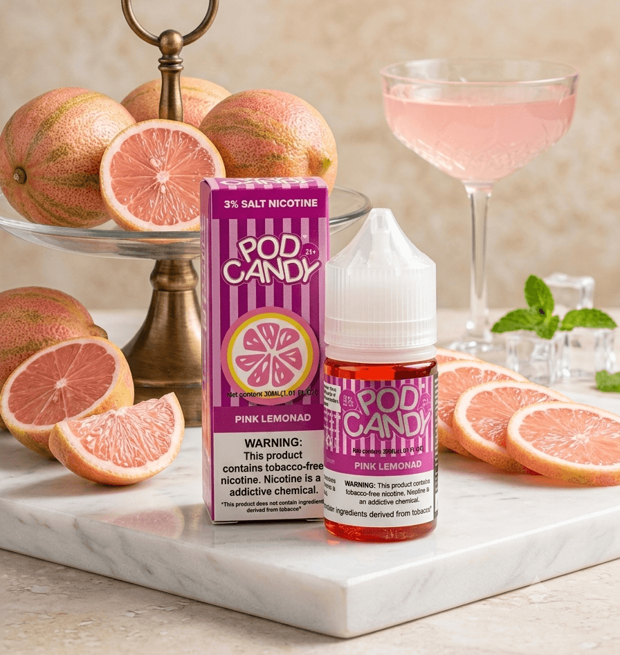 سالت نیکوتین پاد کندی 10 میلیلیتر طعم لیمو صورتی | Pod Candy Pink Lemonade