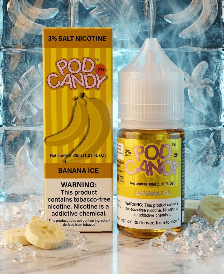 سالت نیکوتین پاد کندی 10 میلیلیتر طعم موز یخ | Pod Candy Banana Ice