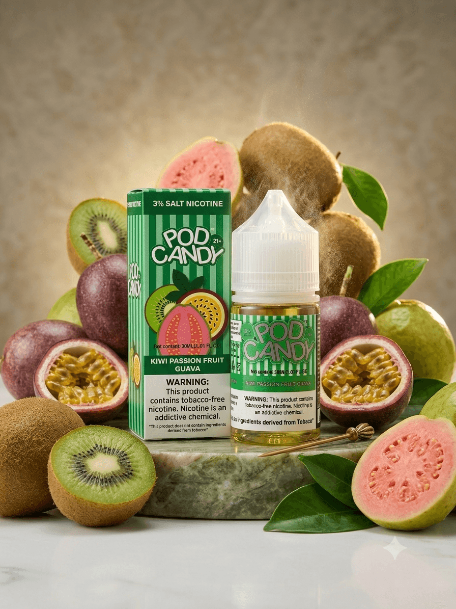 سالت پاد کندی 10 میلیلیتر طعم کیوی پشن فروت گواوا | Pod Candy Kiwi Passion Fruit Guava 10mg