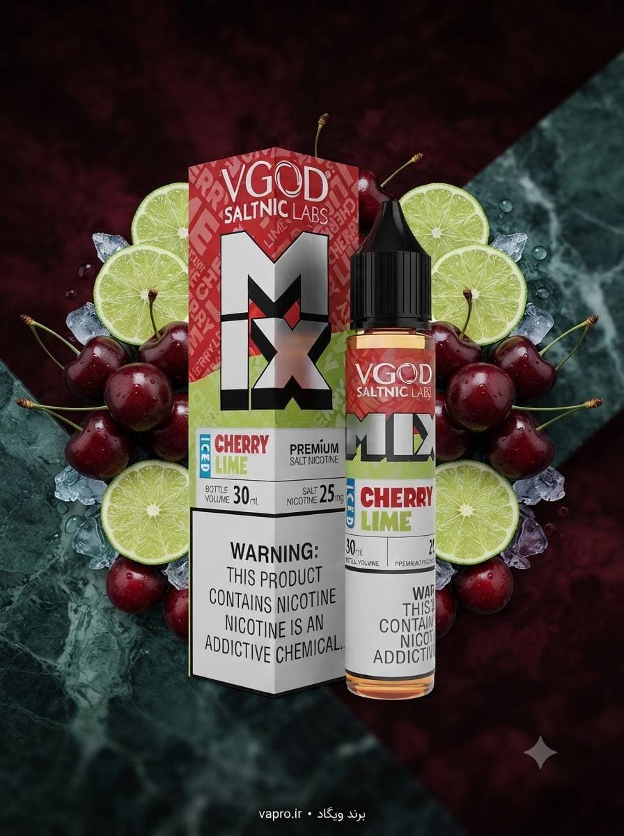 سالت آلبالو لیمو یخ ویگاد | Vgod Mix Cherry Lime Ice